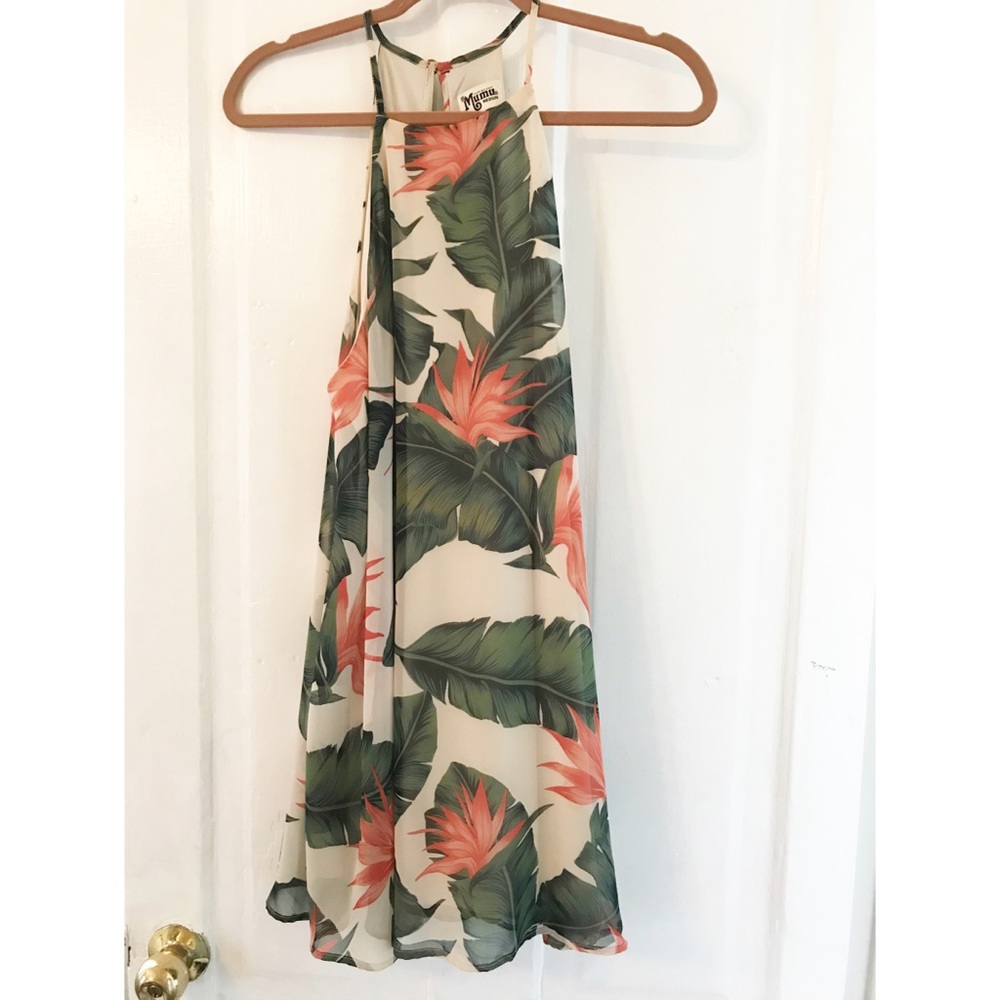 Show Me Your MuMu Palm Halter Dress